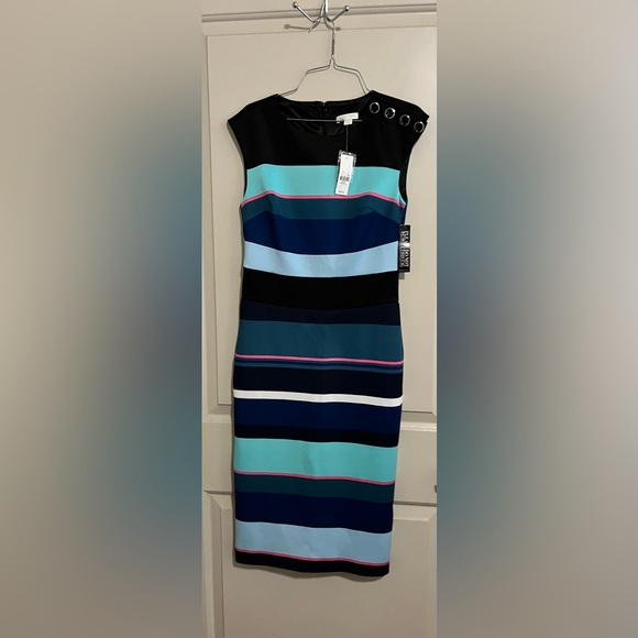 New York & Company Dresses & Skirts - New York & Company colorblock striped sleeveless sheath dress.